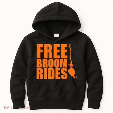 Free Broom Rides Kids Hoodie