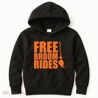 Free Broom Rides Kids Hoodie thumb 0