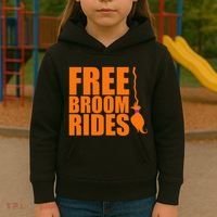 Free Broom Rides Kids Hoodie thumb 3