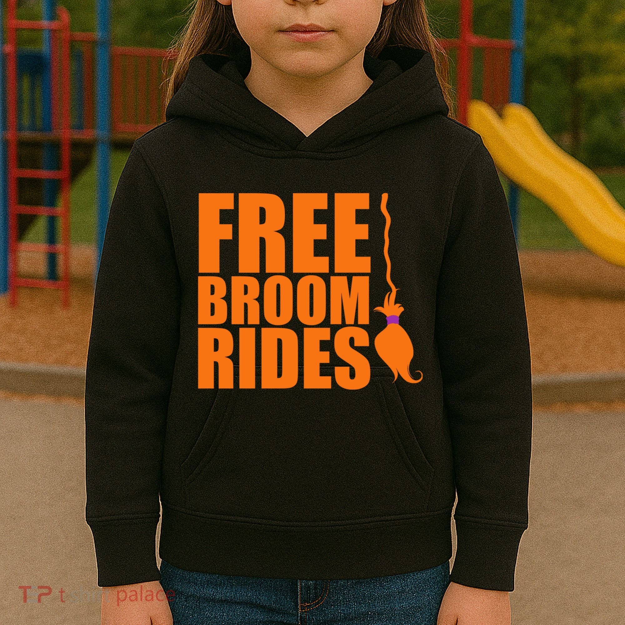 Free Broom Rides Kids Hoodie