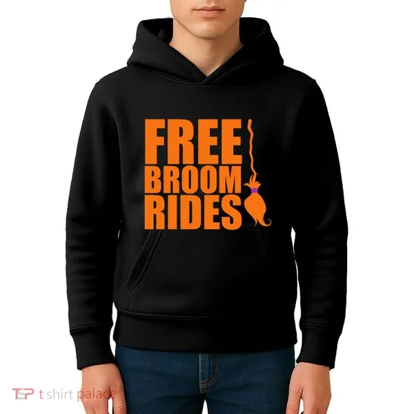 Free Broom Rides Kids Hoodie