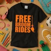 Free Broom Rides Kids T-Shirt thumb 3