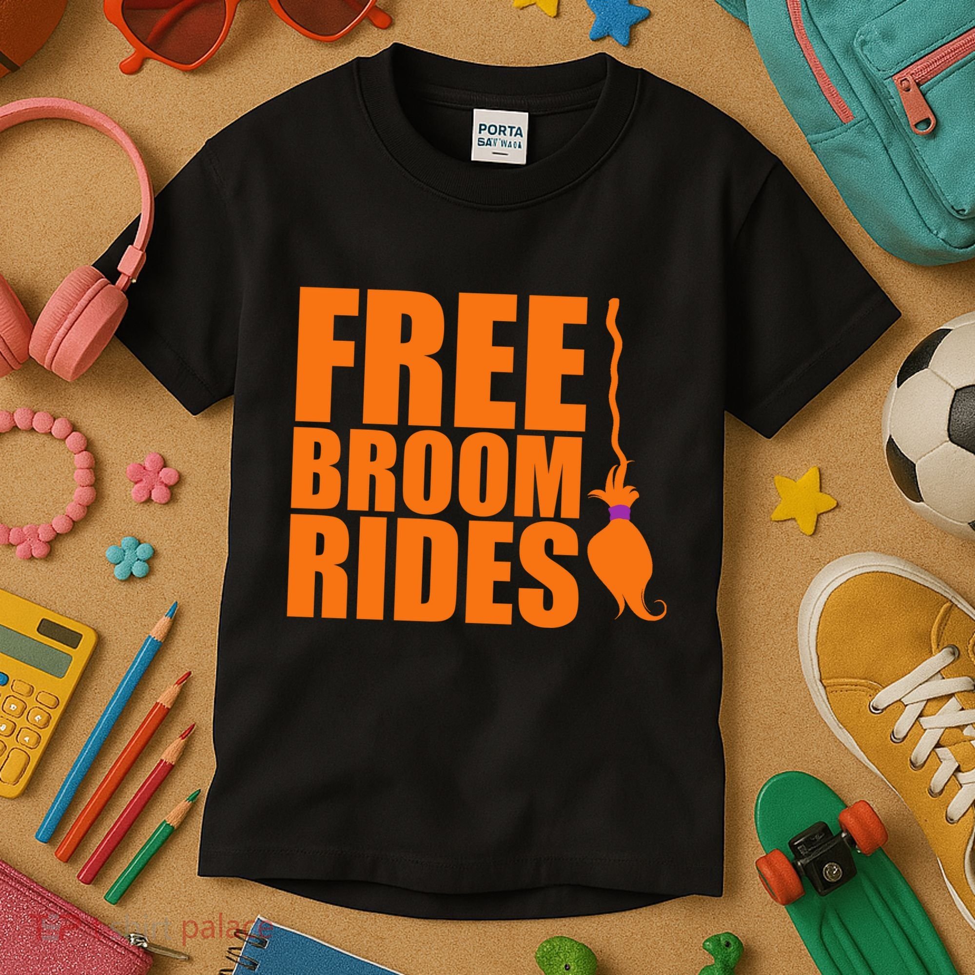 Free Broom Rides Kids T-Shirt