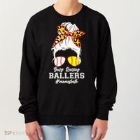 Funny Busy Raising Ballers #Mom Of Both Women's Sweatshirt thumb 0