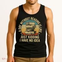 Funny Book Reading Gift For Nerd Librarian Book Readers Book Lovers Tank Top thumb 3