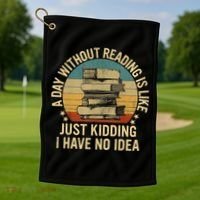 Funny Book Reading Gift For Nerd Librarian Book Readers Book Lovers Golf Towel thumb 1