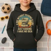 Funny Book Reading Gift For Nerd Librarian Book Readers Book Lovers Kids Hoodie thumb 2