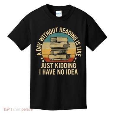 Funny Book Reading Gift For Nerd Librarian Book Readers Book Lovers Kids T-Shirt