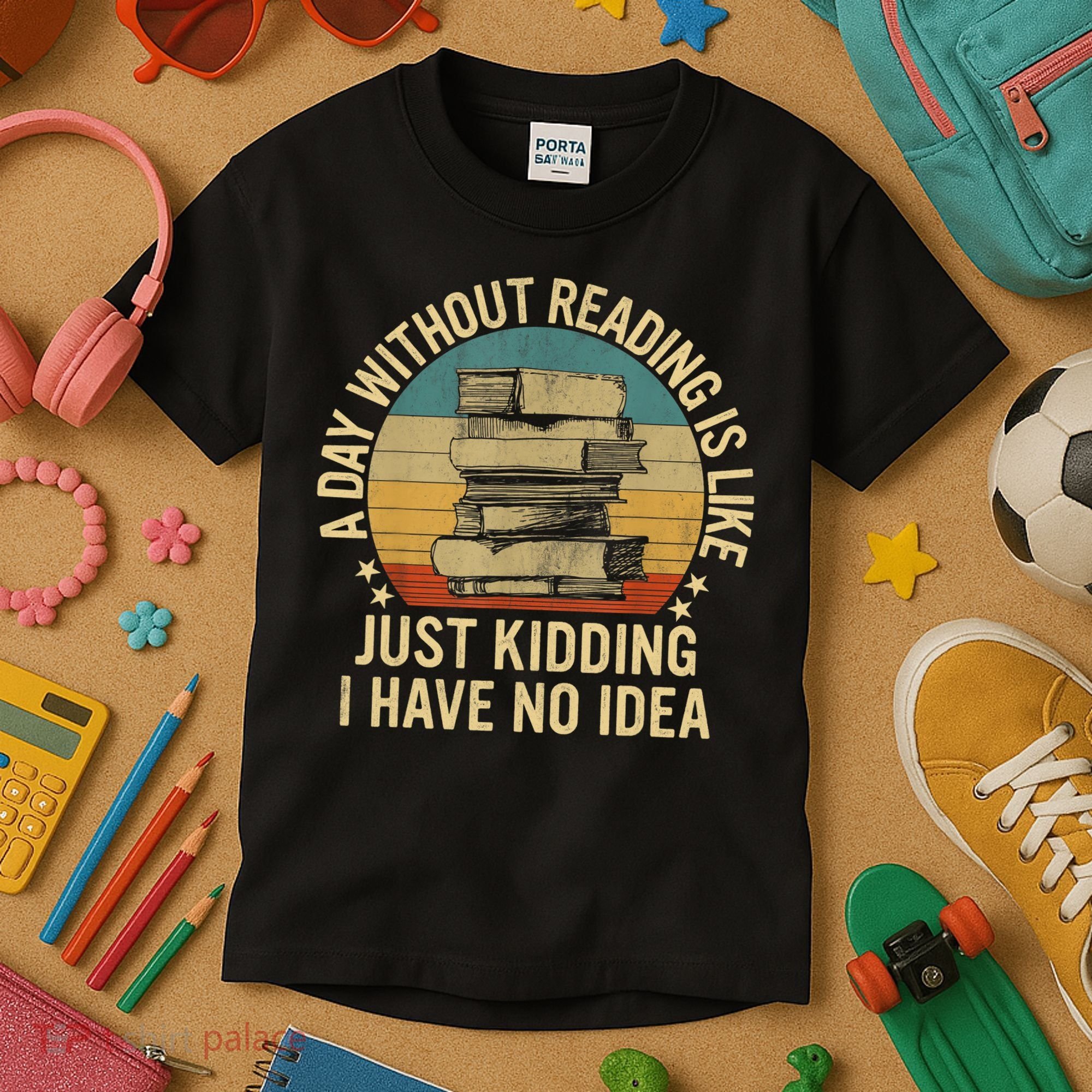 Funny Book Reading Gift For Nerd Librarian Book Readers Book Lovers Kids T-Shirt