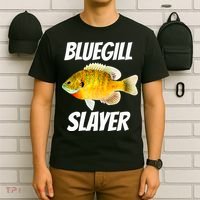 Funny Bluegill Slayer Fishing T-Shirt thumb 6
