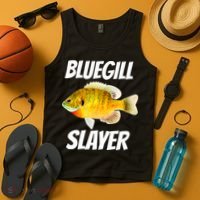Funny Bluegill Slayer Fishing Tank Top thumb 4