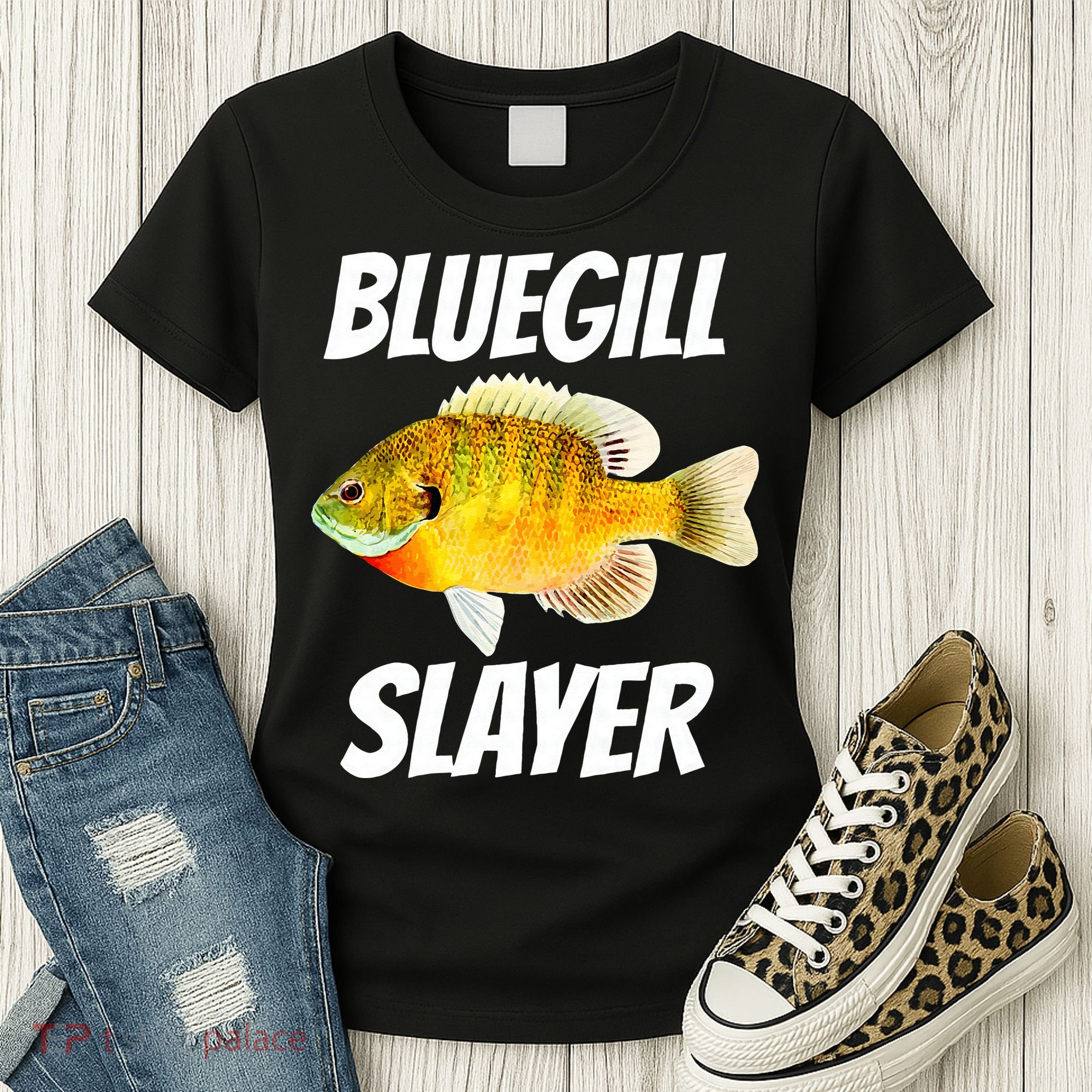 Funny Bluegill Slayer Fishing Women's T-Shirt