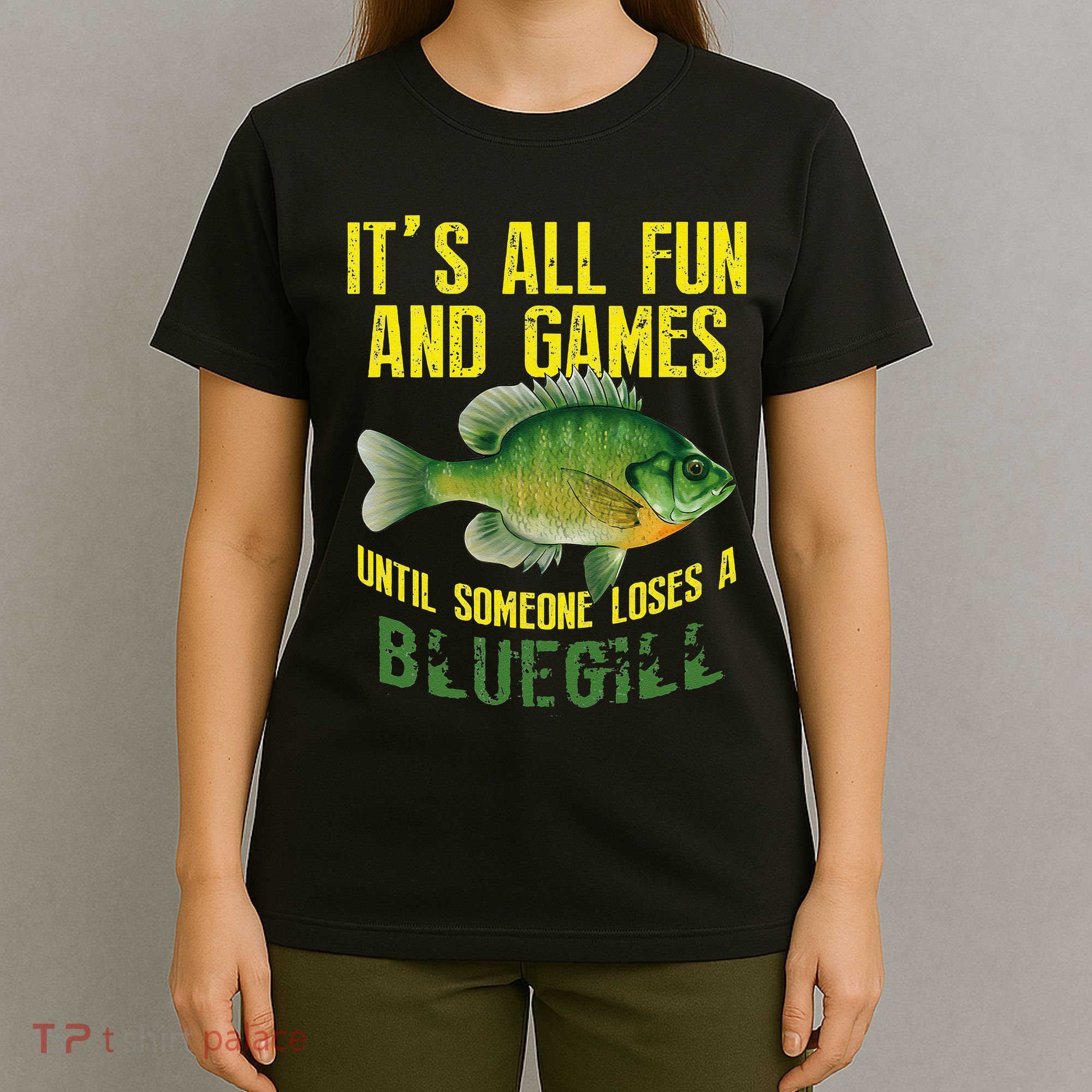Funny Bluegill Sunfish Fishing Graphic Freshwater Fish Gift T-Shirt