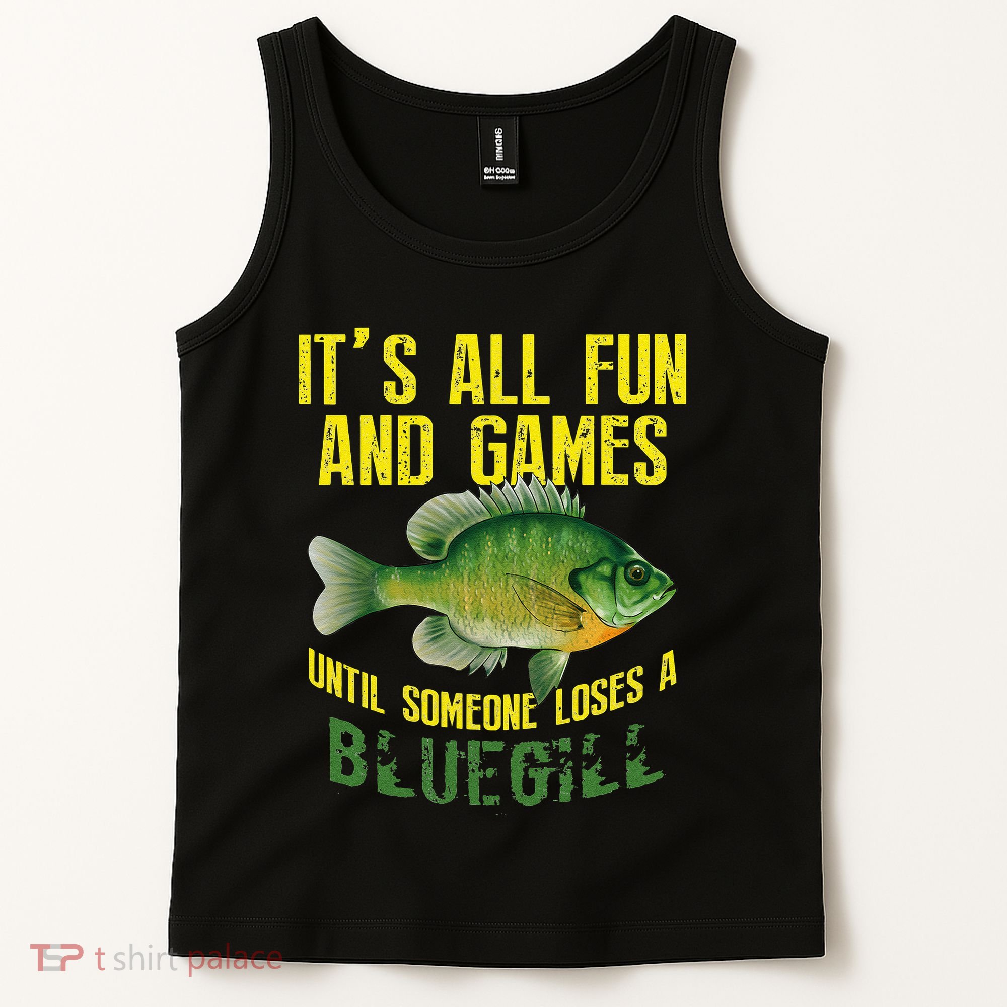 Funny Bluegill Sunfish Fishing Graphic Freshwater Fish Gift Tank Top