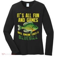 Funny Bluegill Sunfish Fishing Graphic Freshwater Fish Gift Women's Long Sleeve Shirt thumb 0