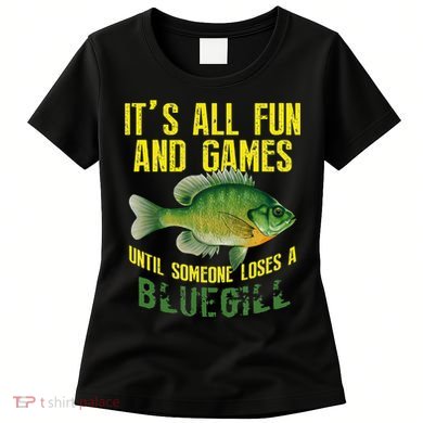 Funny Bluegill Sunfish Fishing Graphic Freshwater Fish Gift Women's T-Shirt