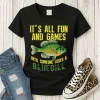 Funny Bluegill Sunfish Fishing Graphic Freshwater Fish Gift Women's T-Shirt thumb 3