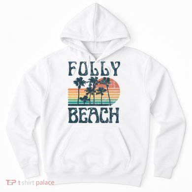 Folly Beach South Carolina Summer Vacation Vintage Hoodie
