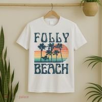 Folly Beach South Carolina Summer Vacation Vintage T-Shirt thumb 2