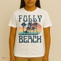Folly Beach South Carolina Summer Vacation Vintage T-Shirt thumb 4