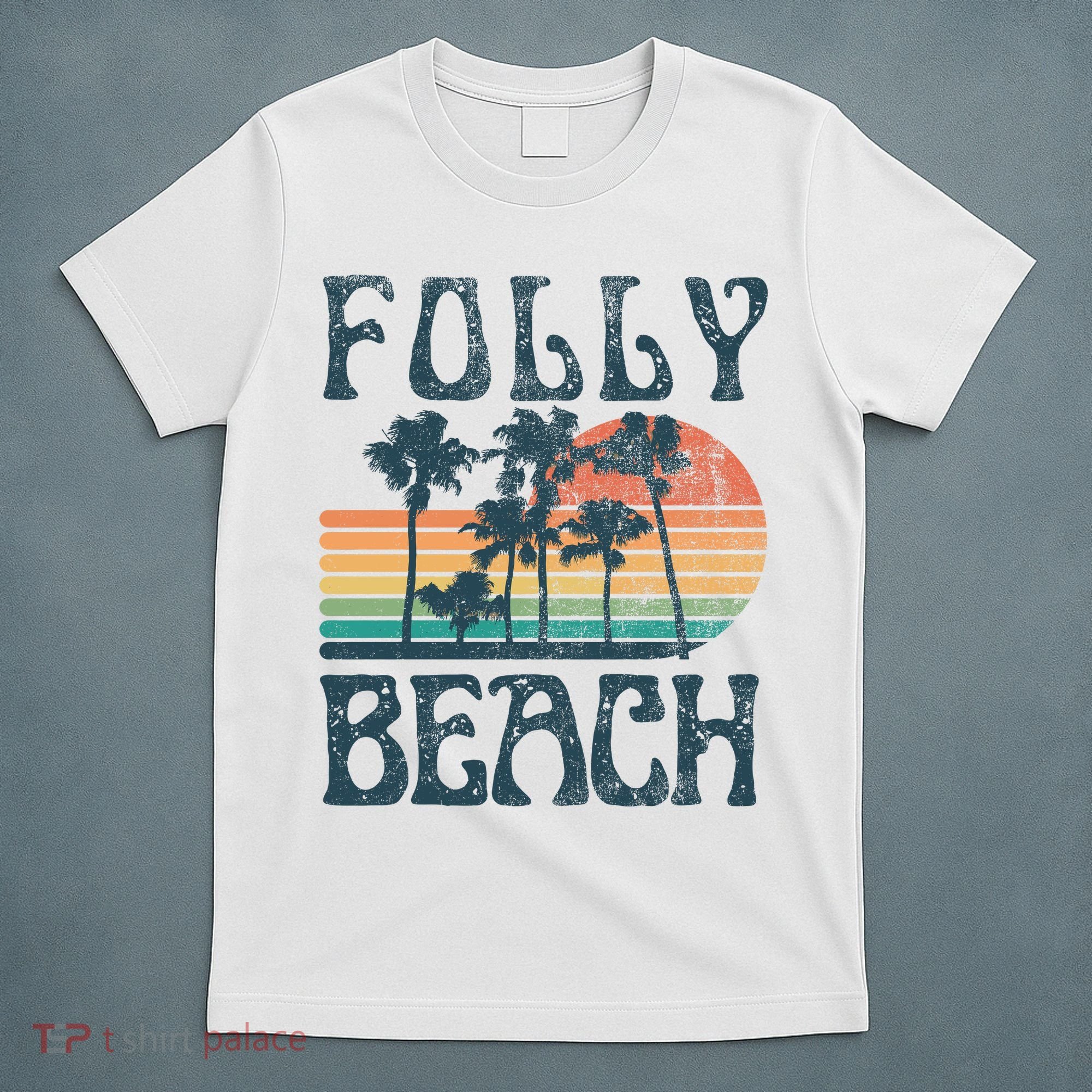Folly Beach South Carolina Summer Vacation Vintage T-Shirt