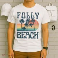 Folly Beach South Carolina Summer Vacation Vintage T-Shirt thumb 6