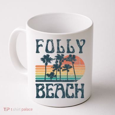 Folly Beach South Carolina Summer Vacation Vintage Coffee Mug