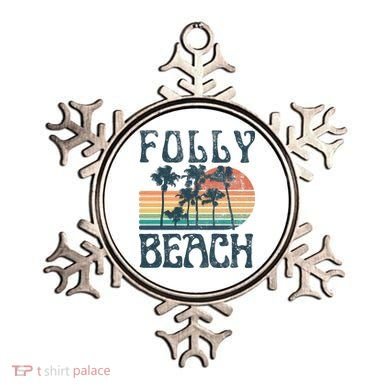 Folly Beach South Carolina Summer Vacation Vintage Ornament