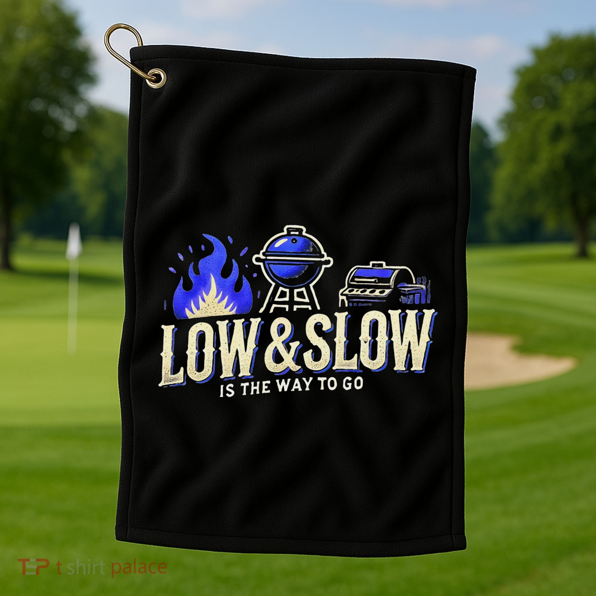 Funny Bbq Smoker Meat Smoking Tools Grilling Barbecue Golf Towel