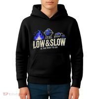 Funny Bbq Smoker Meat Smoking Tools Grilling Barbecue Kids Hoodie thumb 4