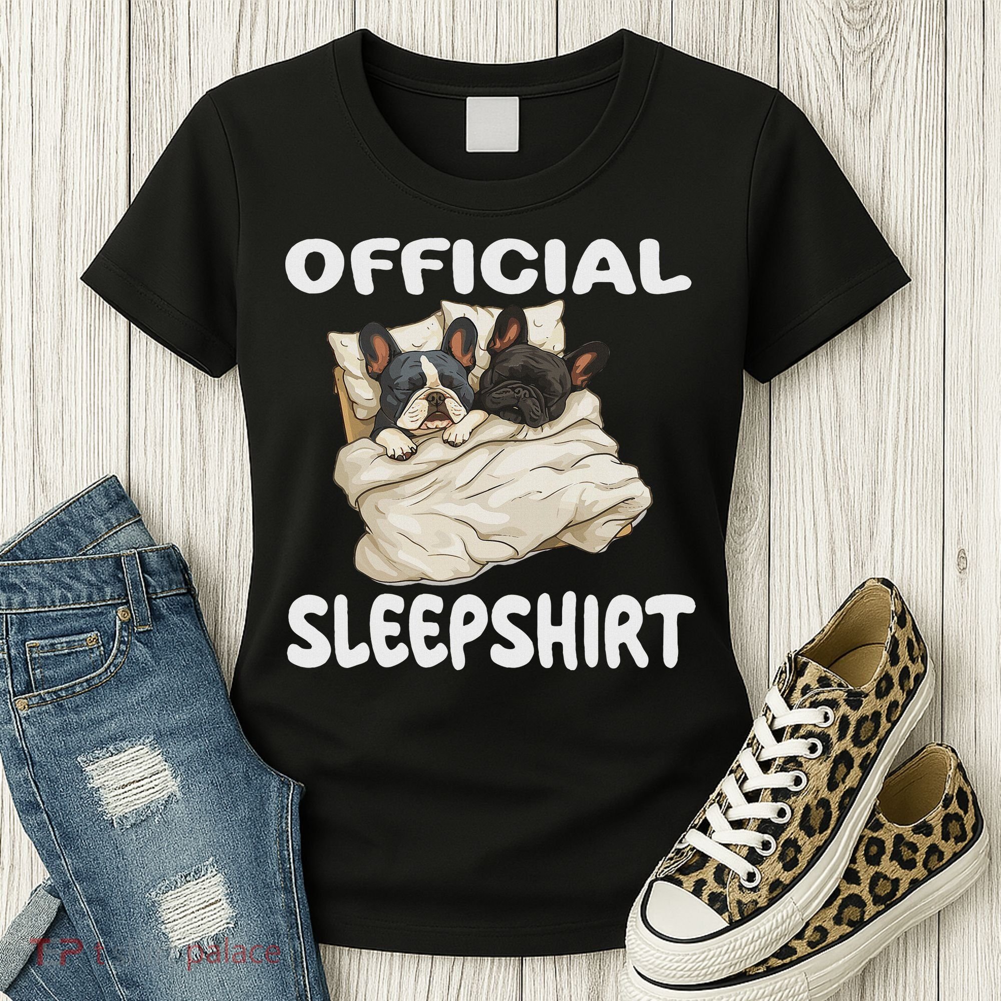 French Bulldog Sleep Pajamas Nightgown Women's T-Shirt