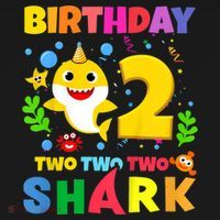 Funny Baby Shark 2nd Birthday Boy Girl Two 2 Year Old Gift 1 Baby Bodysuit thumb 2