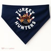 Funny Bowling Shirts For Turkey Hunters USA-Made Doggie Bandana thumb 0