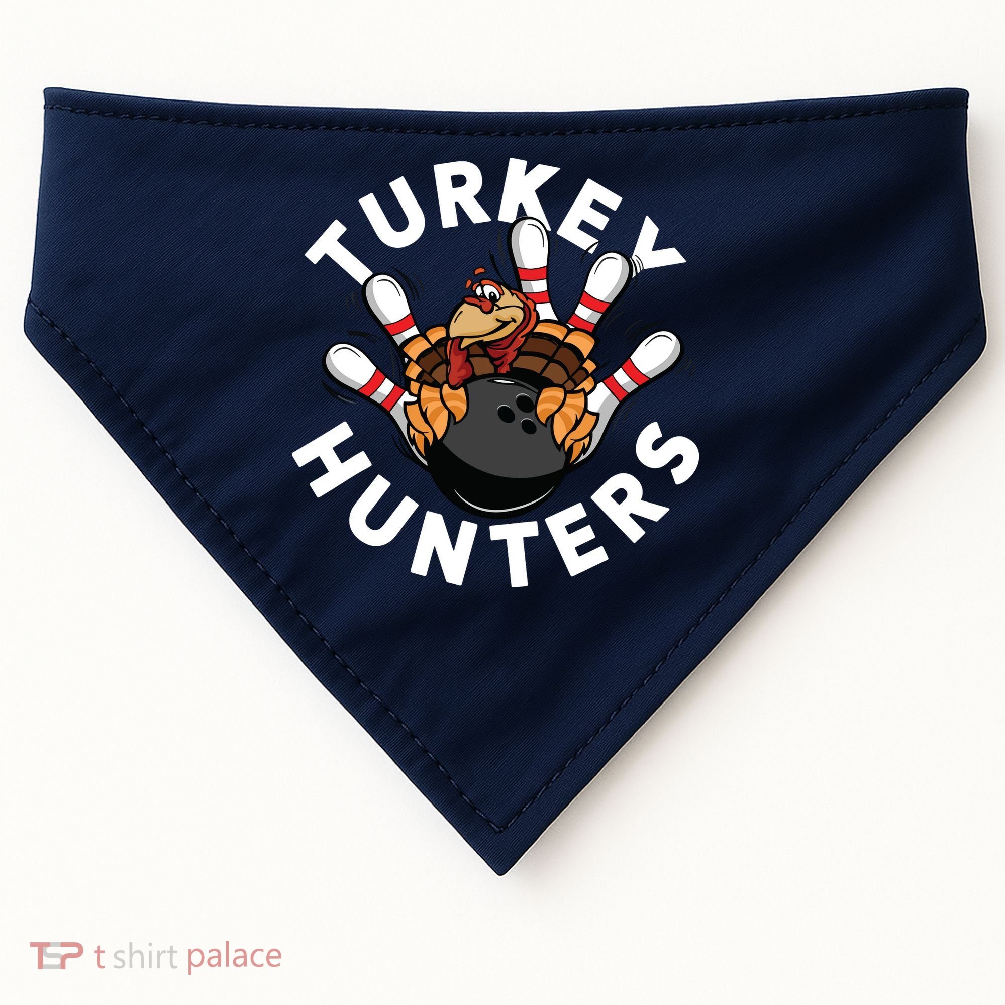 Funny Bowling Shirts For Turkey Hunters USA-Made Doggie Bandana