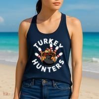 Funny Bowling Shirts For Turkey Hunters Women's Tank Top thumb 2