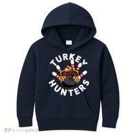 Funny Bowling Shirts For Turkey Hunters Kids Hoodie thumb 0