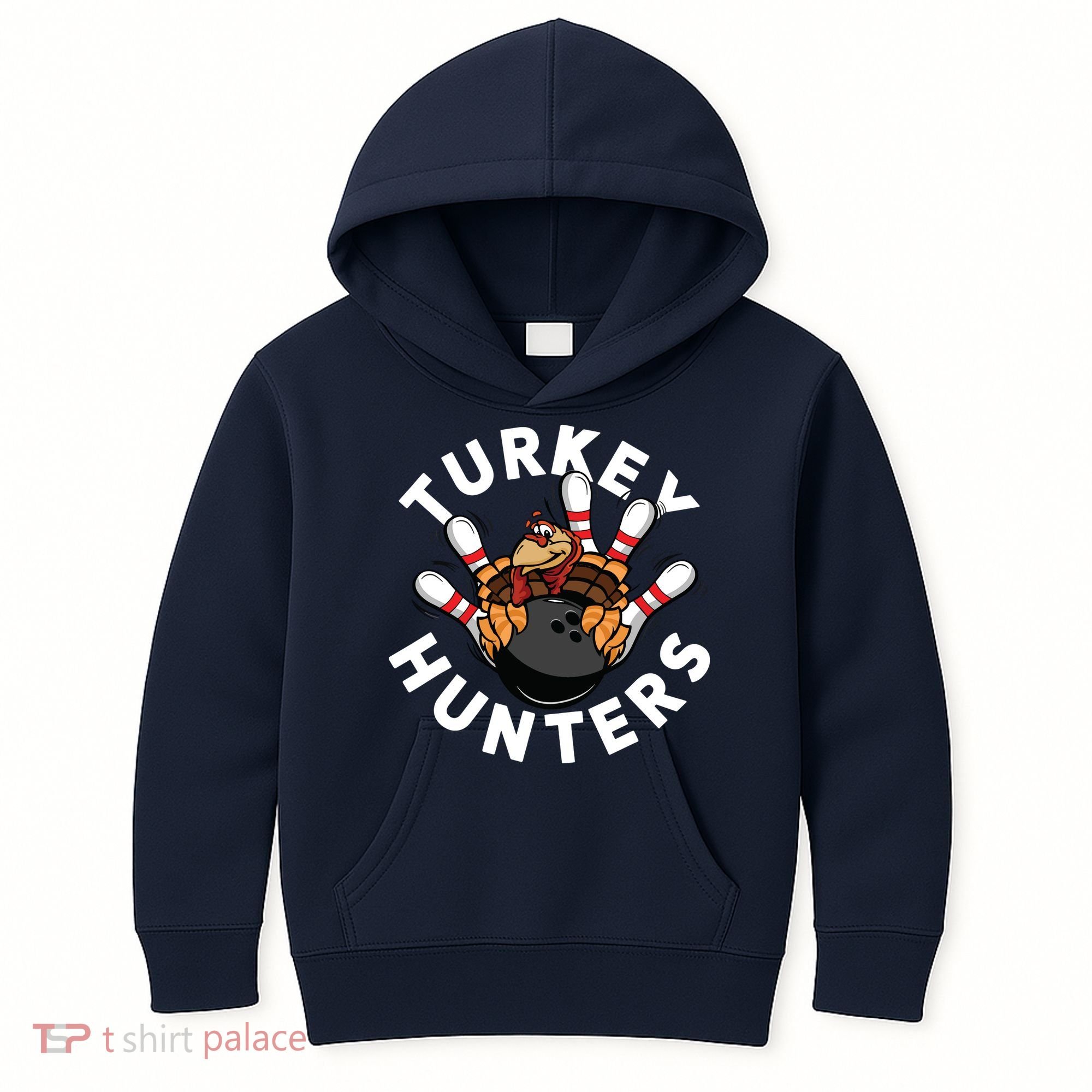 Funny Bowling Shirts For Turkey Hunters Kids Hoodie