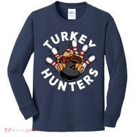 Funny Bowling Shirts For Turkey Hunters Kids Long Sleeve Shirt thumb 0