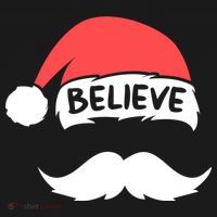 Funny Believe Santa Hat White Mustache Kids Family Christmas Women's Tank Top thumb 5