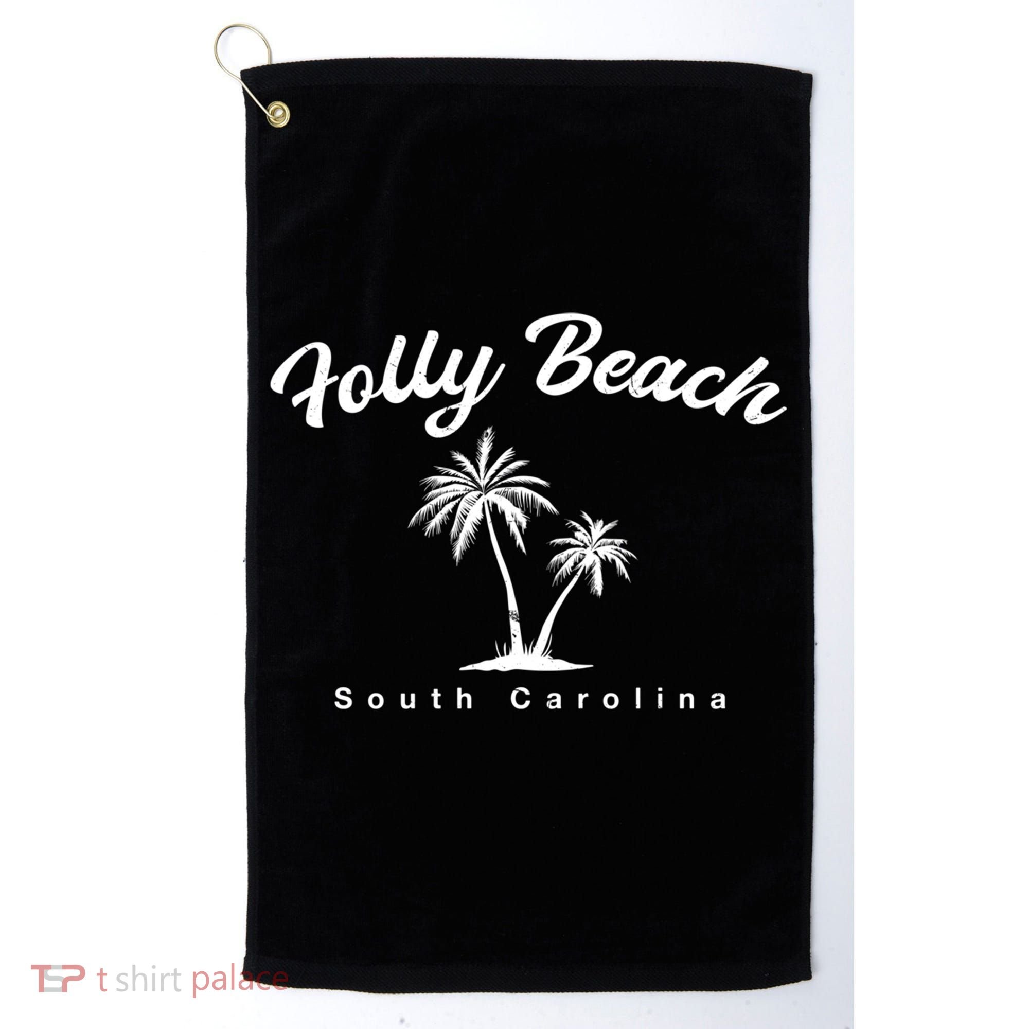 Folly Beach South Carolina Summer Sc Tropical Charleston Gift Golf Towel