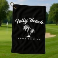 Folly Beach South Carolina Summer Sc Tropical Charleston Gift Golf Towel thumb 1