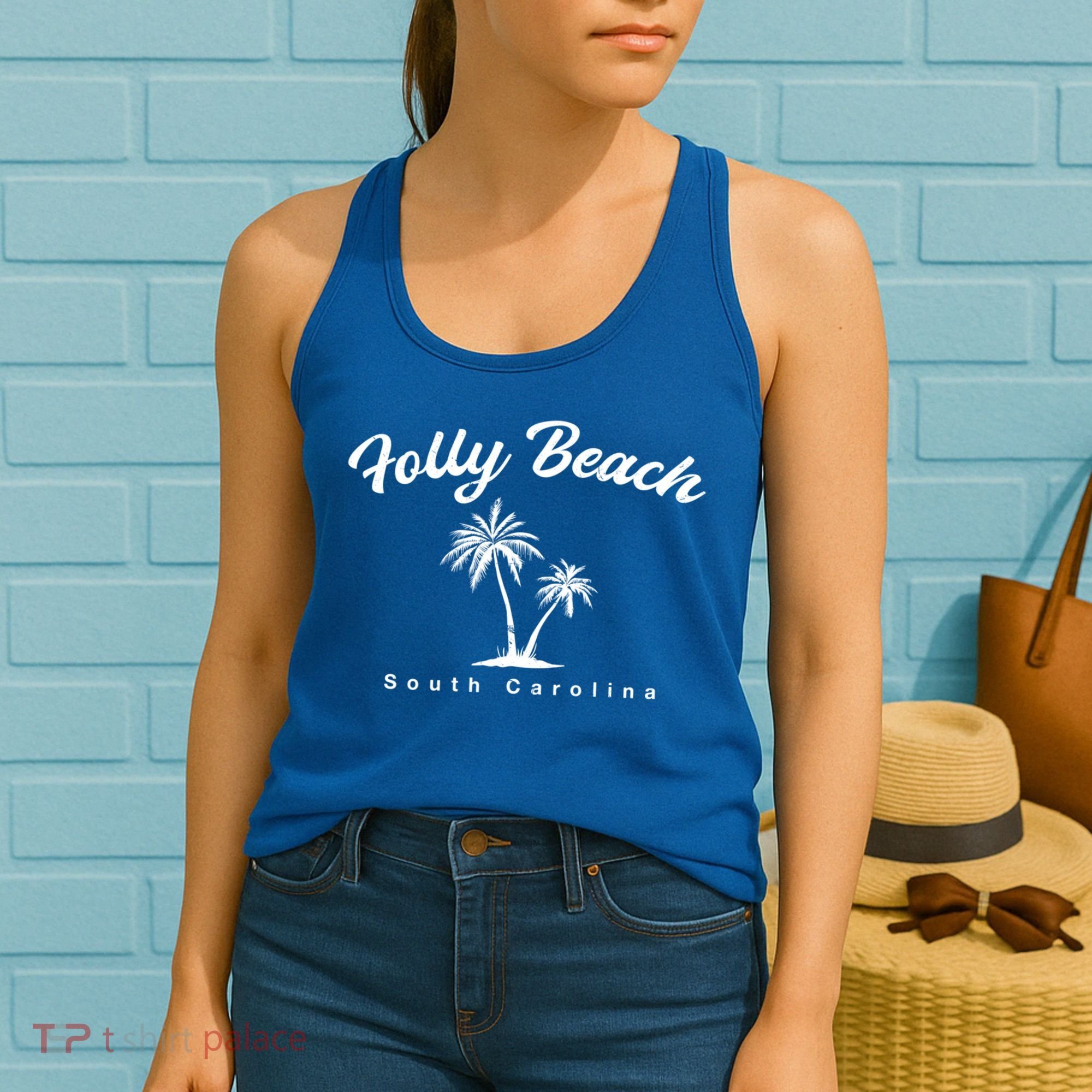 Folly Beach South Carolina Summer Sc Tropical Charleston Gift Women's Tank Top