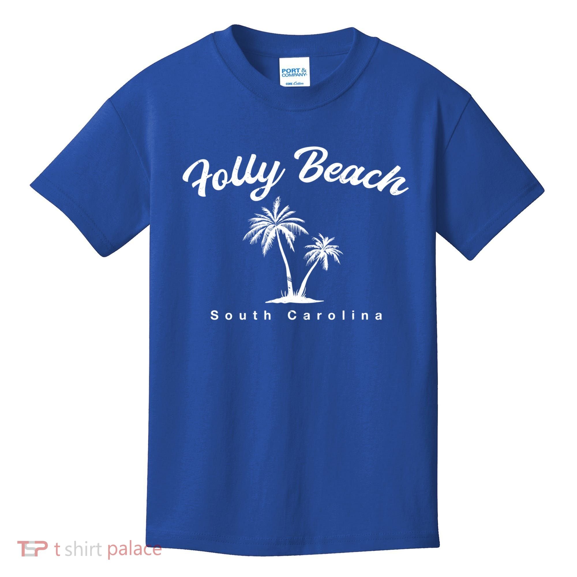 Folly Beach South Carolina Summer Sc Tropical Charleston Gift Kids T-Shirt