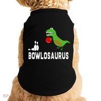 Funny Bowling S Dinosaur Bowler Dino Gift Idea Doggie Tank thumb 0