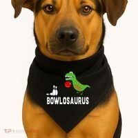 Funny Bowling S Dinosaur Bowler Dino Gift Idea USA-Made Doggie Bandana thumb 1