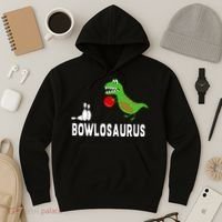 Funny Bowling S Dinosaur Bowler Dino Gift Idea Hoodie thumb 3