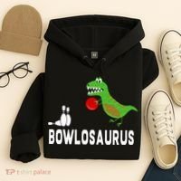 Funny Bowling S Dinosaur Bowler Dino Gift Idea Hoodie thumb 4