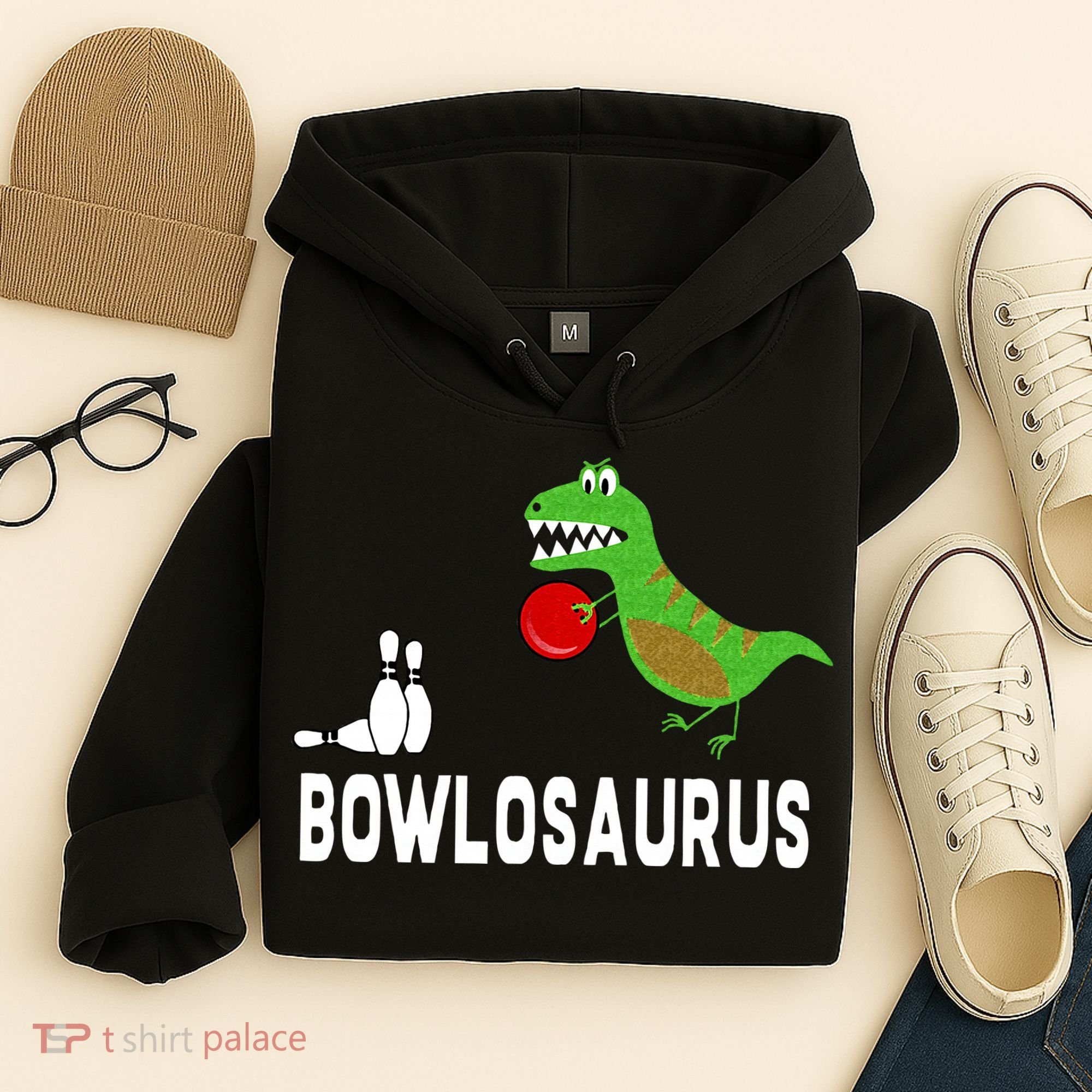 Funny Bowling S Dinosaur Bowler Dino Gift Idea Hoodie