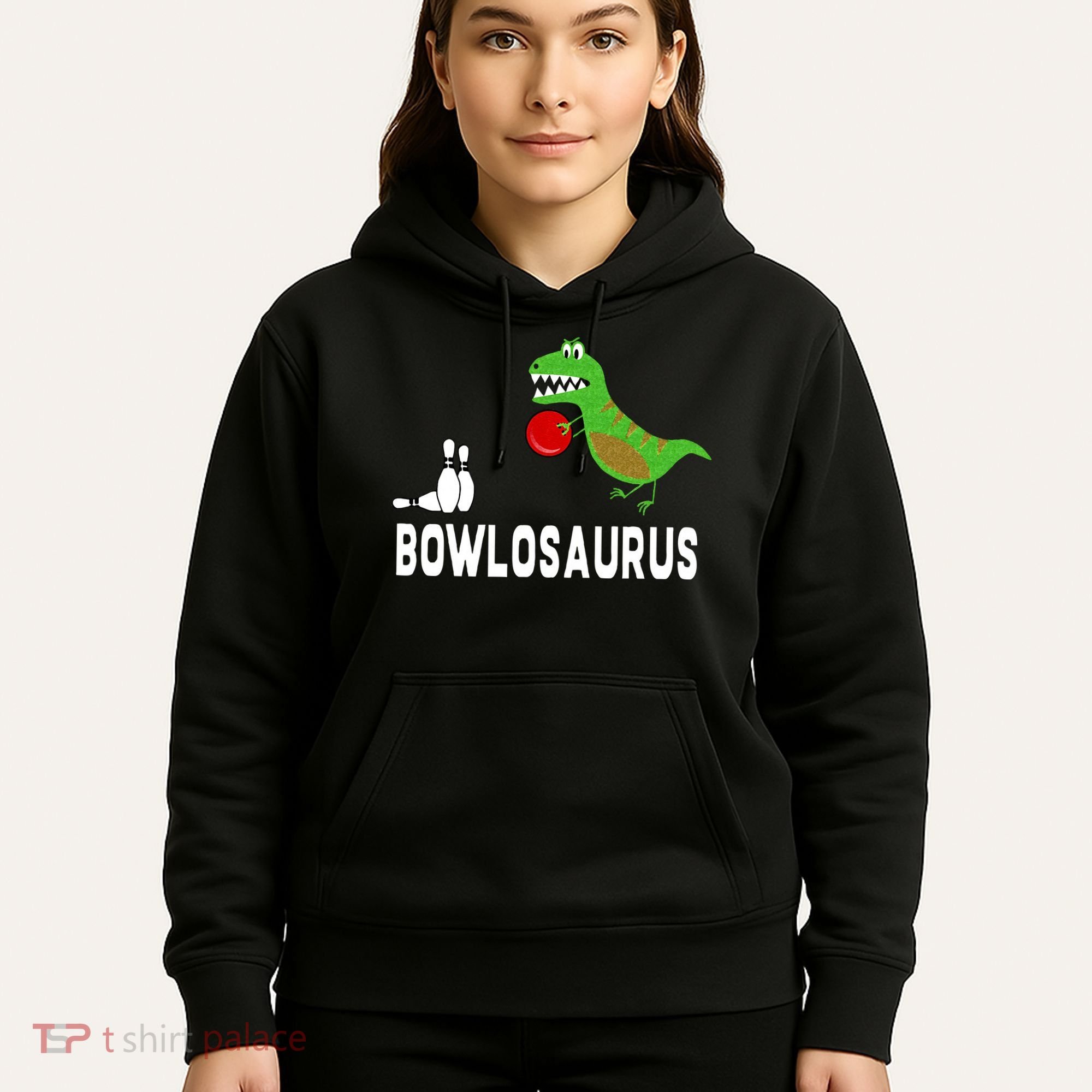 Funny Bowling S Dinosaur Bowler Dino Gift Idea Hoodie