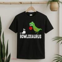 Funny Bowling S Dinosaur Bowler Dino Gift Idea T-Shirt thumb 2